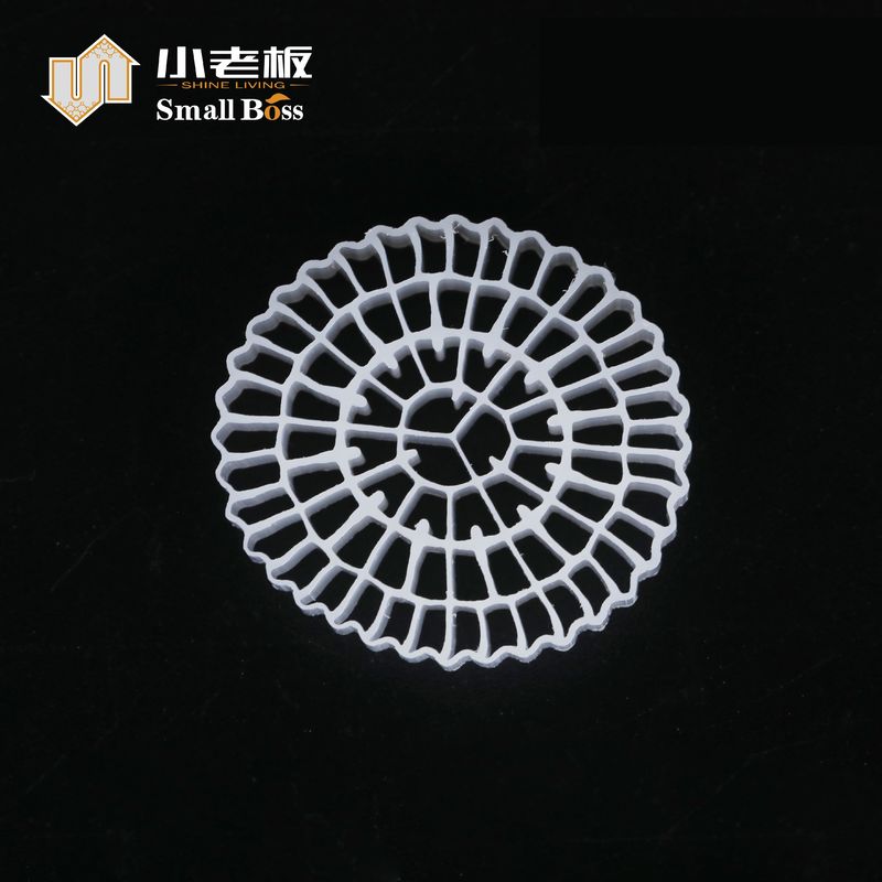 échantillon 75 trous Grandes surfaces Blanc Médias fiables MBBR Médias de filtrage biologique pour RAS