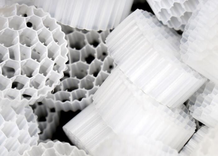 PE38 Mbbr Filtre 25*4mm Hdpe Filtre de lit mobile sécurisé