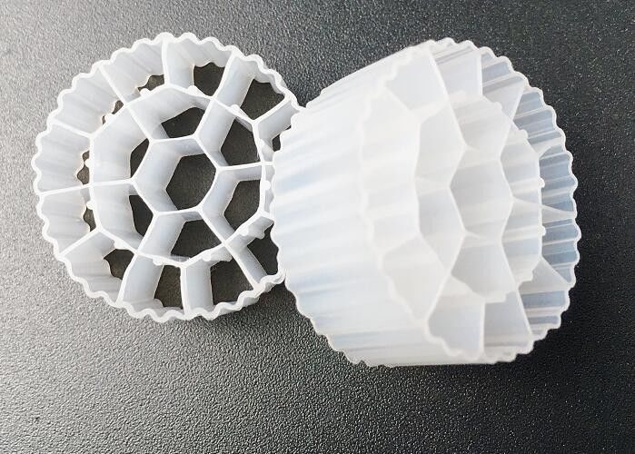 19 trous 25*10 mm Filtre de biomasse blanche Porteur de biofilm résistant aux UV