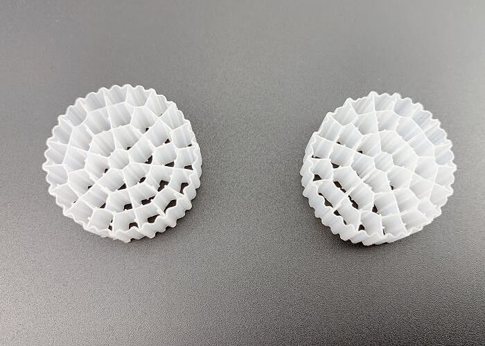 25*10MM de matériau de filtration en HDPE vierge blanc couleur MBBR