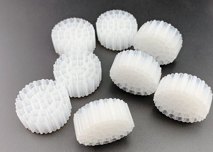 25*10MM de matériau de filtration en HDPE vierge blanc couleur MBBR