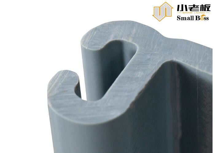 Pile de feuille de vinyle en PVC de couleur grise personnalisée Extrusion de type Z