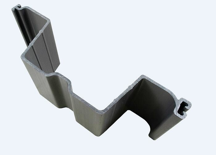 Pile de feuille de vinyle gris en PVC d'épaisseur de 10 mm de type U avec extrusion